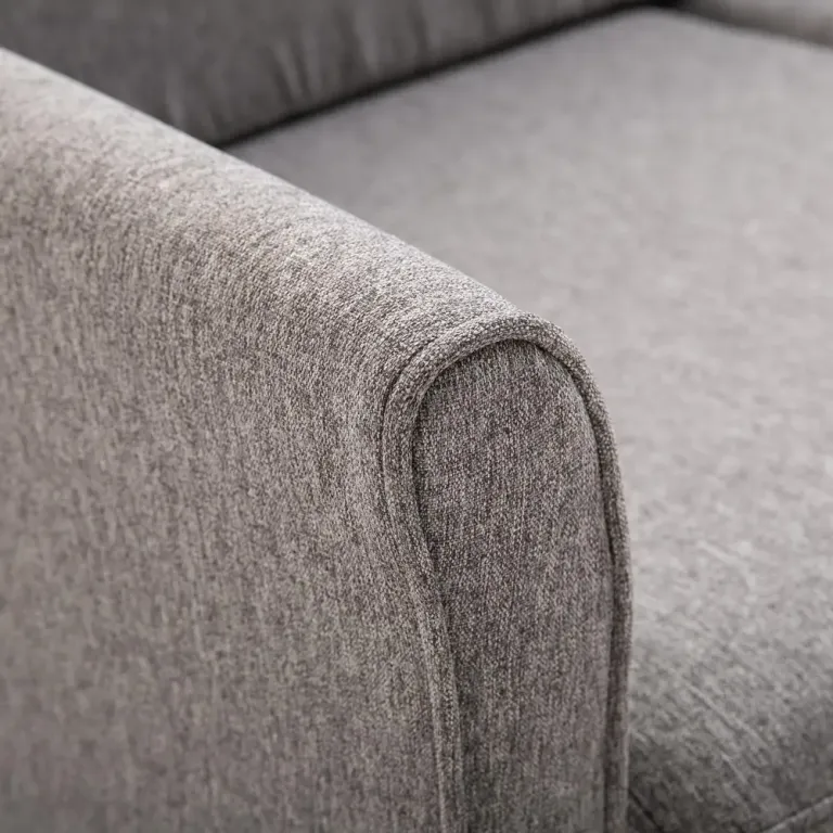2-Sitsig Soffa i Linnetyg Loungesoffa 141 x 65 x 78 cm