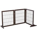 Hundgrindspärr Furu Fristående Brun 185 X 36 X 71 Cm