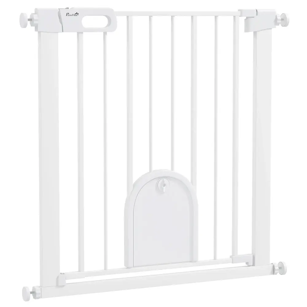 Pet Barrier Justerbar Liten Dörr Metall Plast Vit