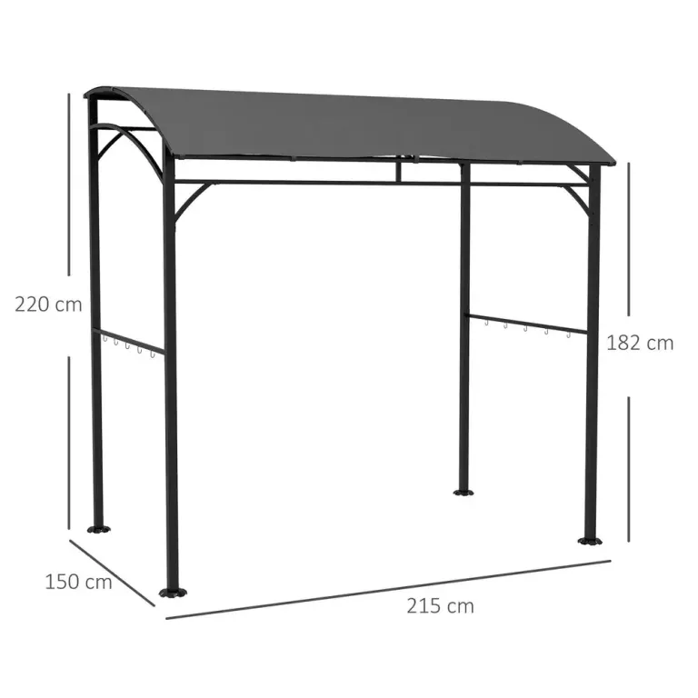 Grillpaviljong Trädgårdspaviljong 215 x 150 x 220 cm