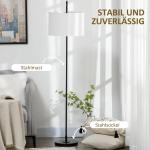 Golvlampa Stålampe Modern Design Svart av Metall för Vardagsrum och Sovrum Lampa med Skärm och 180 cm Kabel 64 x 38 x 163,5 cm