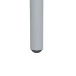 Trädgårdsmöbelset Matgrupp Ljusgrå av Stål för Balkong och Terrass Matbord med 6 Stapelbara Stolar Modernt Design