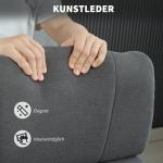Vadderad Kontorsstol med Svankkudde, Nackstöd, Höjdjusterbar och Rullbar, Grå