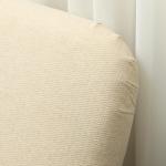 Soffa Loveseat Gräddvit av Sammetslook och Trä för Vardagsrum 2-Sits Stoppad Soffa med Armstöd 130 x 74 x 79 cm