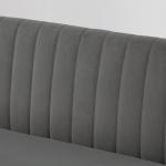 Soffa Loveseat 2-Sits Mörkgrå av Tyg med Linnelook och Trä för Vardagsrum Dubbelsoffa med Träben Lastkapacitet upp till 150 kg 117 x 56,5 x 77 cm