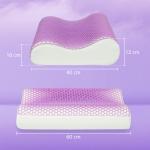 Memory Foam Kudde med Nackstöd, Avtagbart Överdrag och 2 Höjdlägen, Ergonomisk