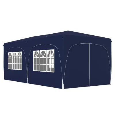 Trädgårdspaviljong Pop-up Partytält Vit av Polyester 3 x 6 m