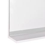 Badrumsspegel Väggspegel med 3 Hyllor Spegelhylla MDF Modern Design Vit 60 X 10 X 48 Cm