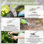 Trädgårdsredskapsset 3 Delar i Metall med Blomspackel, Handkratta och Trädgårdssax