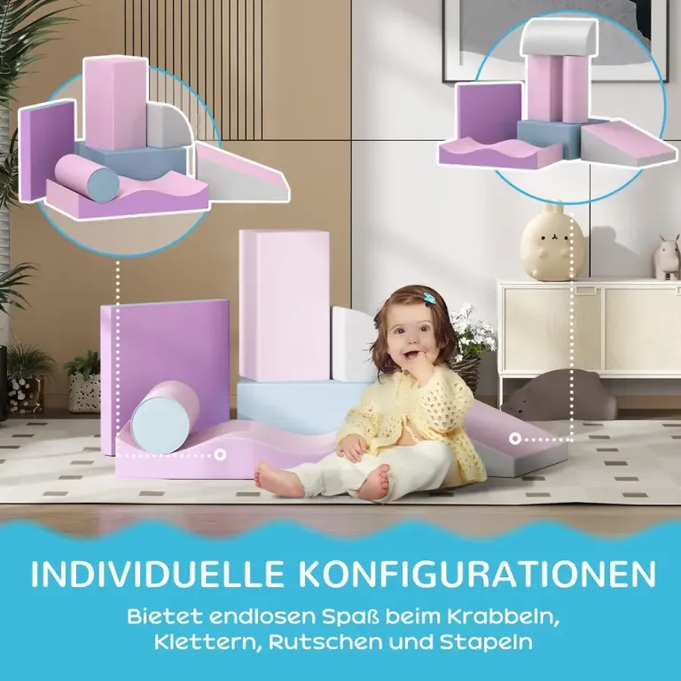 Mjuka Byggklossar för Barn 1–3 År, Flerfärgade