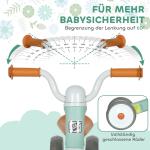 Balanscykel för Småbarn utan Pedaler med 3 Tysta Hjul för Lek och Motion Hållbar och Säker Grön Plast och Metall 12-36 Månader