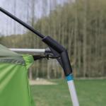 Stort Familjetält för Camping Kupoltält 2 Sovkabiner och Allrum Vattentät 4-8 Personer Grå Orange 405 X 305 X 225 Cm