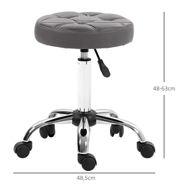 Rullpallar Arbetspallar Set Om 2 35,5 x 48-63 Cm