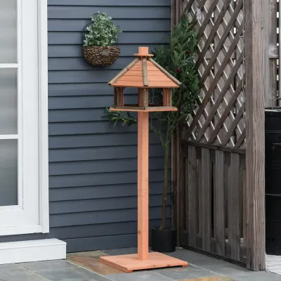 Fågelhus Fågelmatare Träfågelvilla Matare Ø52 x H130 cm