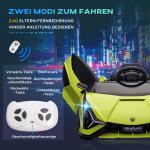 Elbil för Barn, Lamborghini, 3–5 km/h, Fjärrkontroll, 3–5 År, Grön