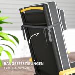 Sittdyna Stolsdyna med Knytband Mörkgrå av Tyg för Hopfällbar Stol ve Matstol Vattenavvisande Dyna med Nackstöd 120 x 47 x 9,5 cm