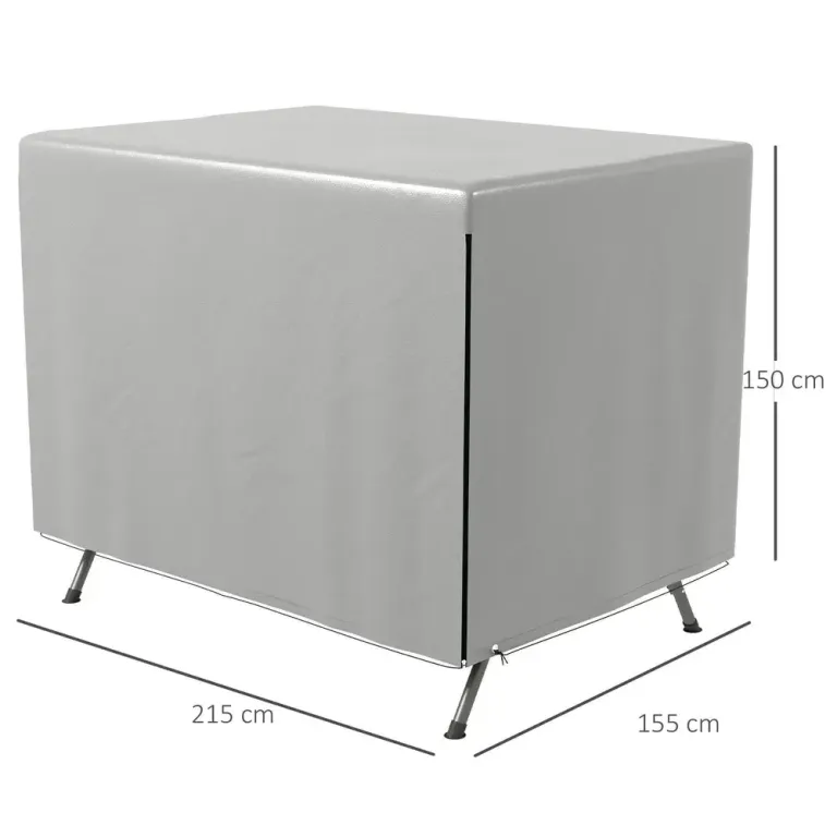 Skyddsöverdrag Presenning Grå av PE 215 x 155 x 150 cm