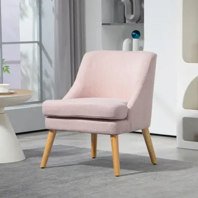 Fåtölj med Armstöd Rosa av Linnelook och Trä