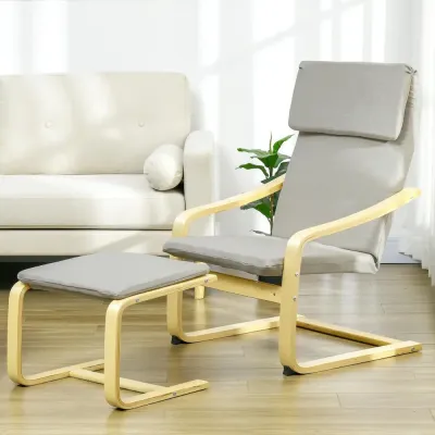 Fåtöljset Relaxstol Krämvit av Linne 66,5 x 80 x 99 cm