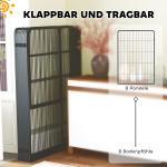 Valphage Hundlekhage Åttakantig Silver av Metall för Hundar och Katter Hopfällbar Inhägnad med Presenning 100 cm