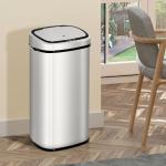 Sopkärl Automatisk Soptunna med Sensor Rostfritt Stål Modern och Hygienisk Avfallshantering Silver 68 L