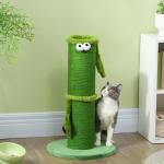 Skrapstolpe Klösmöbel Grön av Polyester och Sisal för Katter Liten Klösmöbel Inomhus 63 cm