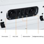 Elektrisk Kamin med LED-Eld Fristående Värmare 2 Effektlägen Mysig Stämning utan Rök Vit 41,5 X 28 X 54,8 Cm 950/1850 W