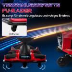 Elektrisk Barnkart med Gummihjul, Lampor och Musik, 3–8 km/h, Röd