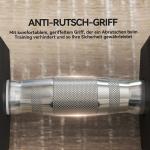 Gjutjärnshantel med Anti-Slip Handtag, Svart+Silver, 35 kg