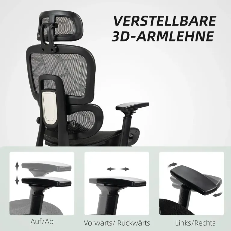 Kontorsstol Ergonomisk Svart av Nät