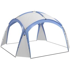Lusthus Paviljong Event Shelter Blå av Polyester och Metall för Camping och Festival Vattenavvisande Partytält 3,5 x 3,5 m