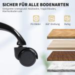 Kontorsstol med Fotstöd Beige Konstläder för Hemmakontor Ergonomisk Skrivbordsstol Höj- och Sänkbar Rullbar