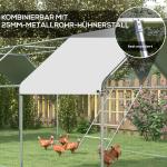 Kycklingstege med 4 Sittpinnar, Väderbeständig, för 4–6 Kycklingar, Stål och Trä