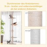 Skrapstolpe Högt i Tak 230-260 Cm Höjdjusterbart Klätterträd för Katter Beige