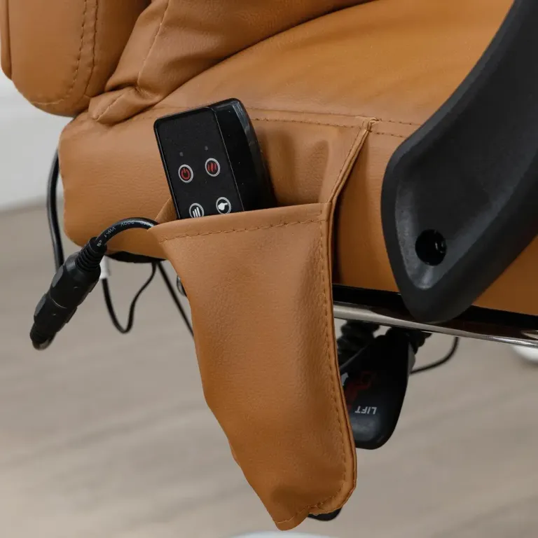 Kontorsstol Massagestol Ljusbrun av Konstläder Ergonomisk