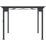 Pergola med Skjutbart Tak, Modern Trädgårdspaviljong i Aluminium, Justerbart Solskydd för Uteplatsen, Grå, 2,95 x 2,95 m