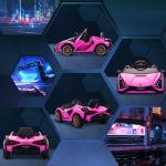 Elbil för Barn, Lamborghini, 3–5 km/h, Fjärrkontroll, 3–5 År, Rosa