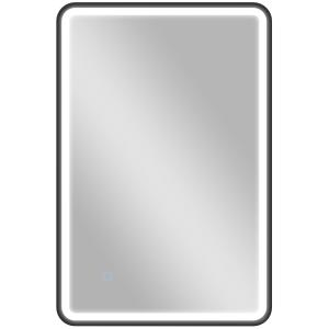 Badrumsspegel LED Dimbar Svart Glas och Aluminium för Badrum Väggspegel med Minnesfunktion och 3 Ljusfärger 90x60 cm