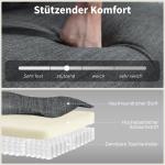 Soffa 2 Sits Kompakt Grå Linnetyg och Trä för Vardagsrum och Små Utrymmen Tuftad Ryggstöd med Mjuk Stoppning Modern och Platsbesparande Design