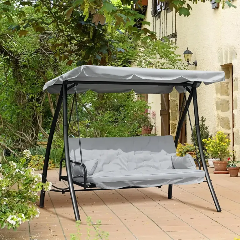 Hammock med Liggfunktion 3-Sits 209 x 114 x 170 cm