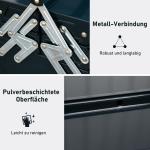 Fällbar Verktygslåda 5 Fack Stål för Hantverk och Reparationer Mörkgrön 57 X 21 X 41 Cm