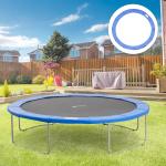 Trampolinkantskydd Blå PVC och Skum för Studsmatta Slitstarkt Skyddsnät för Säkerhet 366 Cm