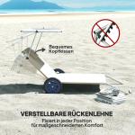 Solstol Trädgårdsstolar Set med 2 Beige av Tyg ve Metall för Trädgård ve Pool Hopfällbara Stolar med Kuddtak 120 kg