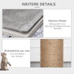 Kattträd Flervåningsskrapstolpe Aktivitetscenter Jute och Plysch för Kattälskare Grå 67 X 38,5 X 114 Cm