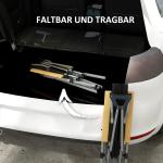 Campingstol Fällstol Svart av Oxford Tyg och Metall för Trädgård Hopfällbar med 4 Nivåer Justerbart Ryggstöd Bärväska