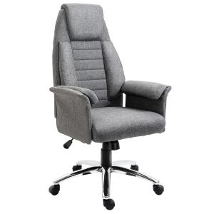 Höjdjusterbar Kontorsstol Ergonomisk Chefsstol 116-126 Cm för Hemmakontor Grå
