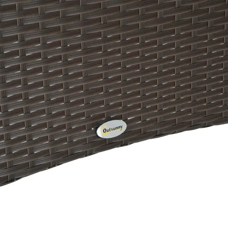 Trädgårdsbord med Glasskiva i Konstrotting 150x85 cm