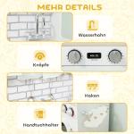 Leksakskök Barn Vit MDF och Plast för Barnrum Stort Lekköks med Ugn Diskho och Ljudfunktion Rolig Lek för Barn och Kreativitet