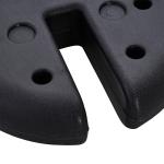 Vikter för Partytält och Paviljong Fyllbara Fotvikter HDPE-Plast Säkrar Tältet mot Vind Svart 25 X 6 Cm 5 Kg