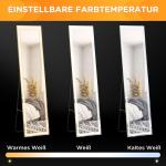 Väggspegel med LED-Belysning, Modern Spegel med Aluminiumram, Elegant Inredning för Badrum och Sovrum, Silver/Guld